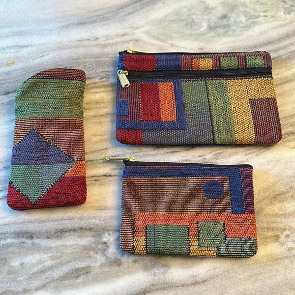 DANNY K -Isabella tote FESTIVAL PATTERN Tapestry Tote and ACCESSORIES ! NWOT - Picture 2 of 8